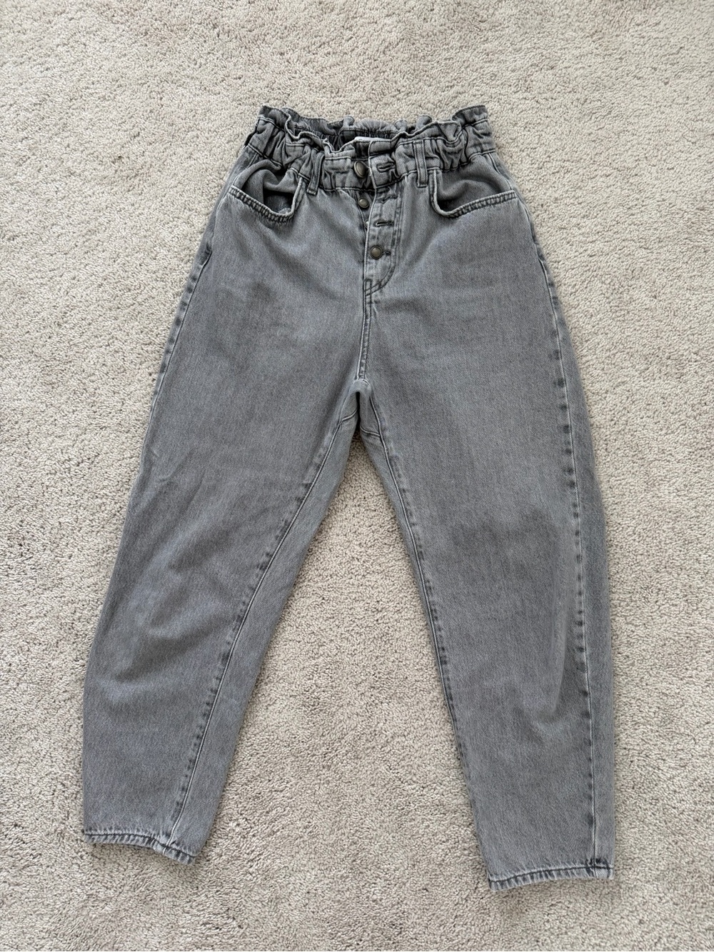 Zara High-Rise Paperbag Waist Women's Jeans